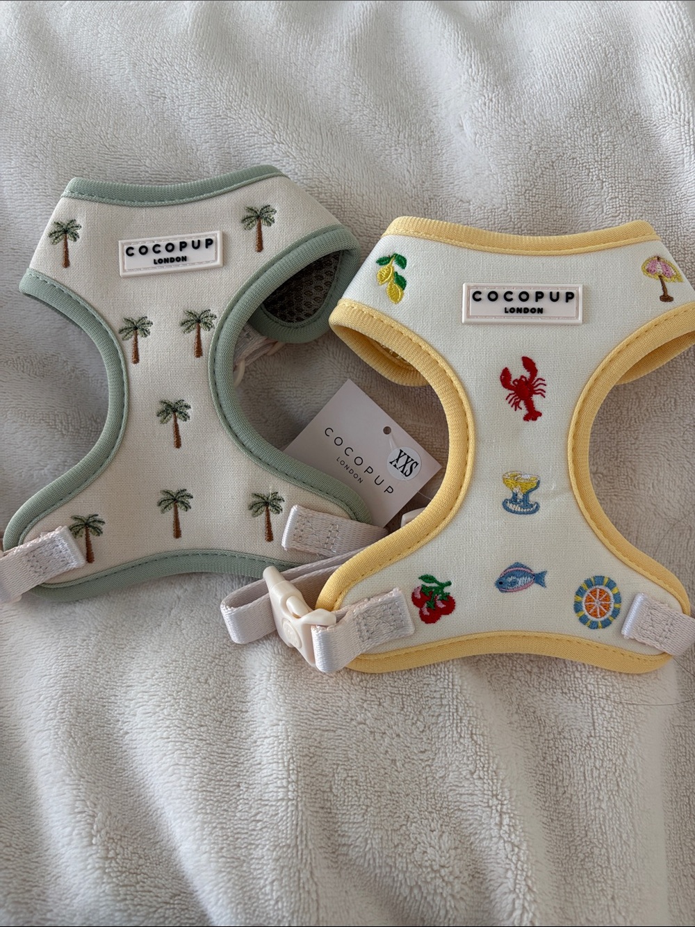 Cocopup Soft Mesh Dog Harness in Yellow and Green - XXS
